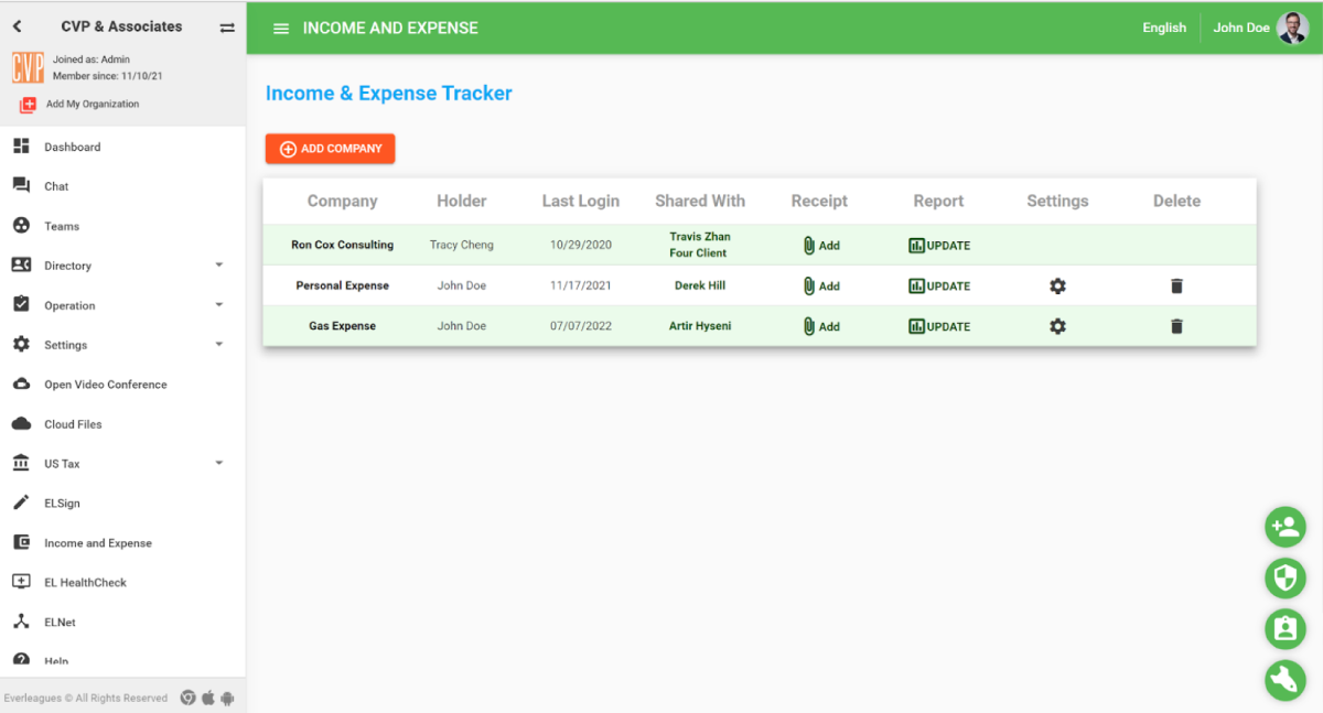 Everleagues Expense Tracker 